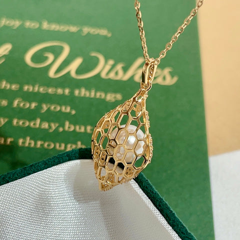 Hollow-carved Design Pendant 925 Sterling Silver Accessories 8mm (Pearls Not Included)