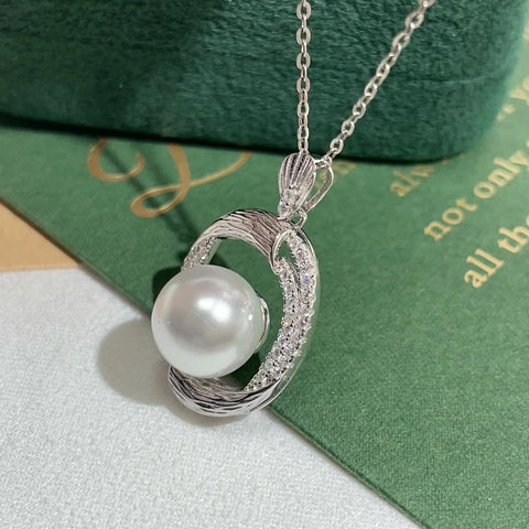 Pendant 925 Sterling Silver Accessories 10mm (Pearls Not Included)