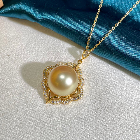 Pendant 925 Sterling Silver Accessories 12-13mm (Pearls Not Included)