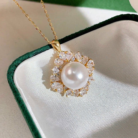 Pendant 925 Sterling Silver Accessories 12mm (Pearls Not Included)