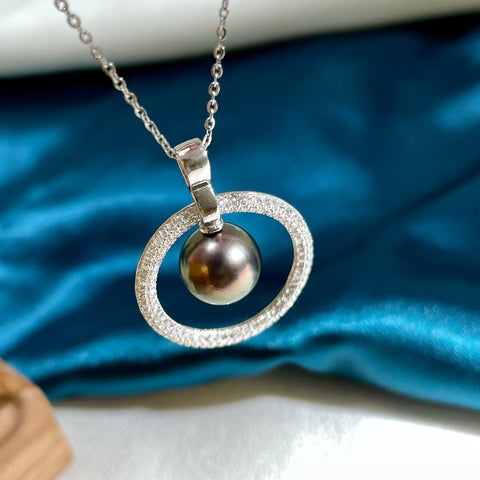 Haning Pendant 925 Sterling Silver Accessories 9.5mm (Pearls Not Included)