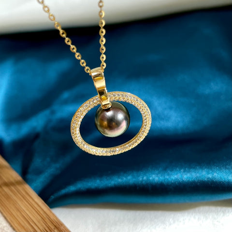 Haning Pendant 925 Sterling Silver Accessories 9.5mm (Pearls Not Included)