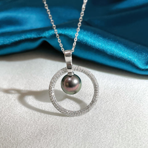 Haning Pendant 925 Sterling Silver Accessories 9.5mm (Pearls Not Included)