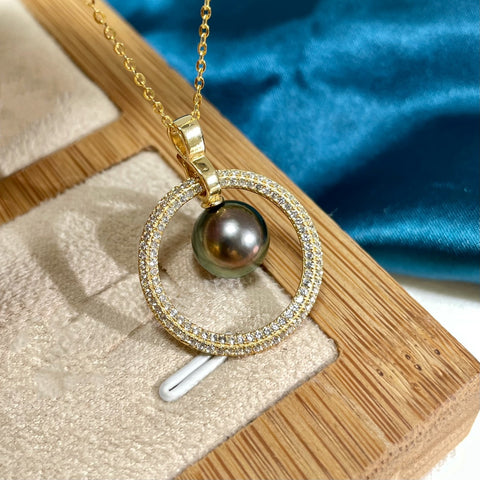 Haning Pendant 925 Sterling Silver Accessories 9.5mm (Pearls Not Included)
