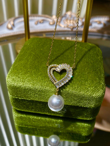 Love Heart Pendant 925 Sterling Silver Accessories 12mm (Pearls Not Included)