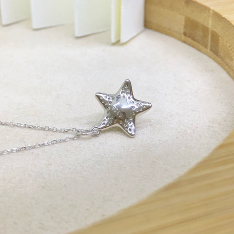 Star Shape Pendant 925 Sterling Silver Accessories 6mm (Pearls Not Included)