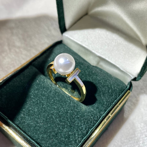 T-shape Ring 925 Sterling Silver Accessories 8mm (Pearls Not Included)
