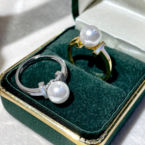 T-shape Ring 925 Sterling Silver Accessories 8mm (Pearls Not Included)