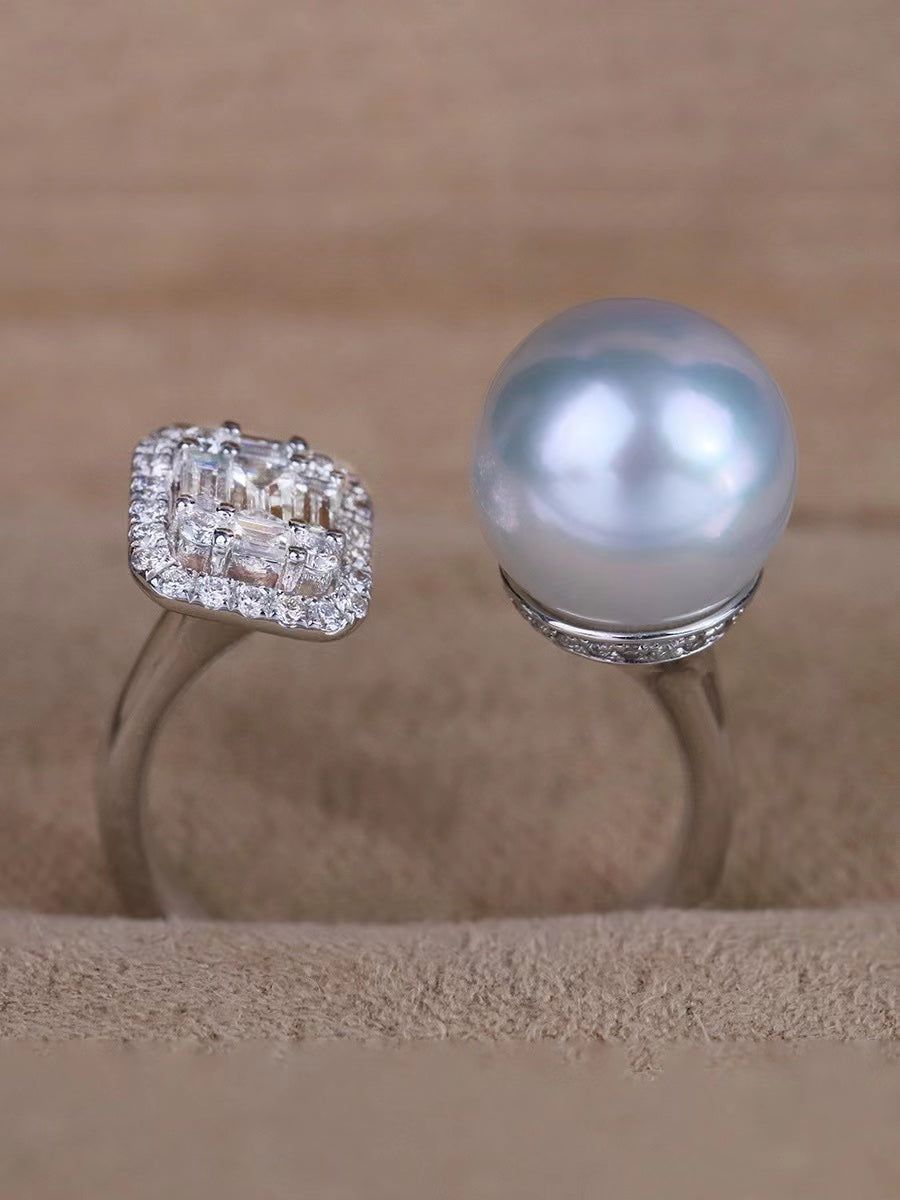 Ring 925 Sterling Silver Accessories 8-12mm (Pearls Not Included)