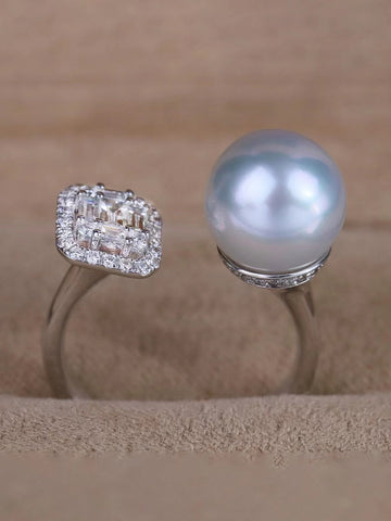 Ring 925 Sterling Silver Accessories 8-12mm (Pearls Not Included)