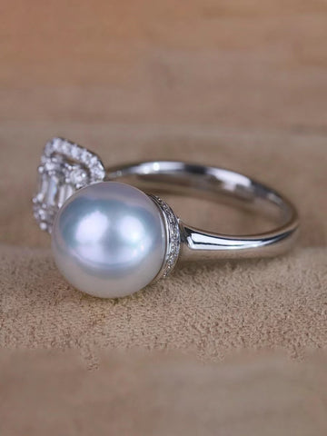 Ring 925 Sterling Silver Accessories 8-12mm (Pearls Not Included)