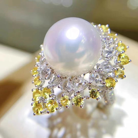 Ring 925 Sterling Silver Accessories 12mm (Pearls Not Included)