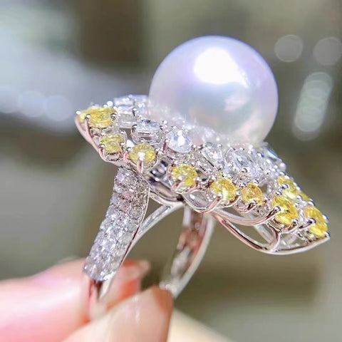 Ring 925 Sterling Silver Accessories 12mm (Pearls Not Included)