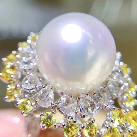 Ring 925 Sterling Silver Accessories 12mm (Pearls Not Included)