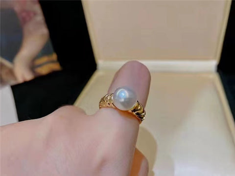 Twist Ring 925 Sterling Silver Accessories 8-10mm (Pearls Not Included)