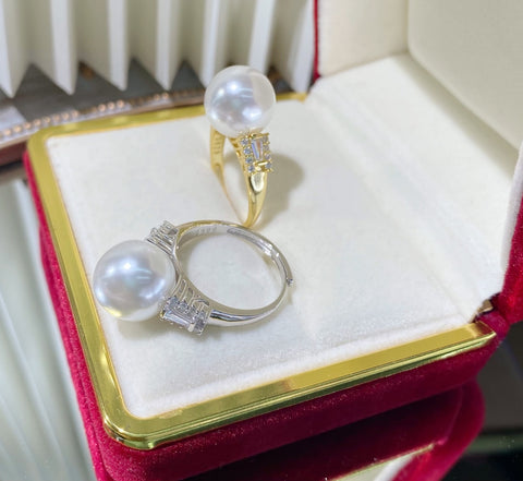 Ring 925 Sterling Silver Accessories 12-13mm (Pearls Not Included)