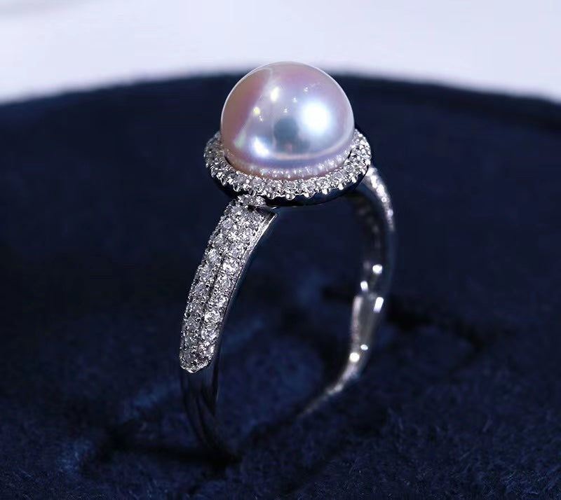 Ring 925 Sterling Silver Accessories 11mm (Pearls Not Included)
