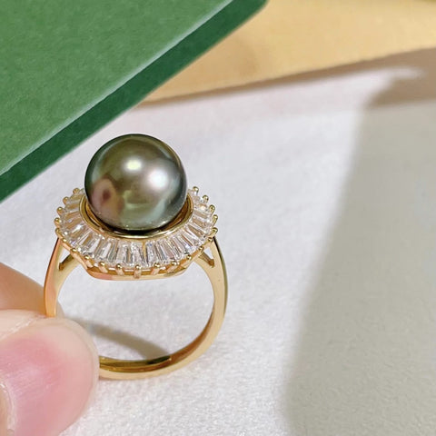 Ring 925 Sterling Silver Accessories 10mm (Pearls Not Included)