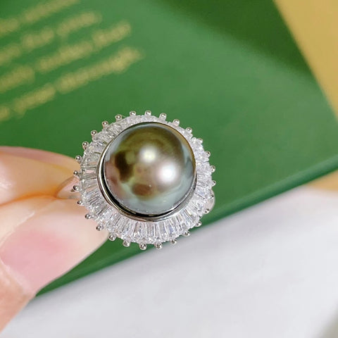 Ring 925 Sterling Silver Accessories 10mm (Pearls Not Included)