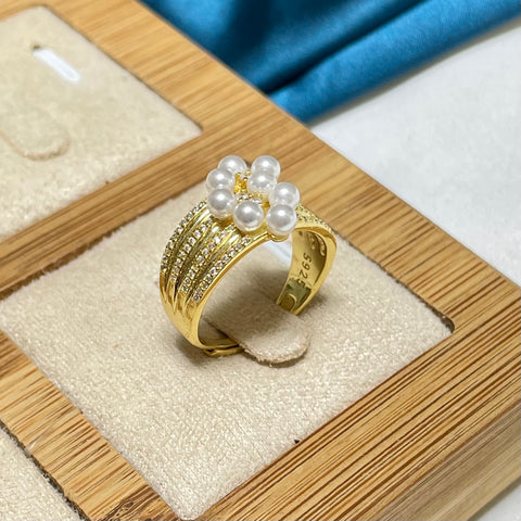 Chunky Ring 925 Sterling Silver Accessories 3mm (Pearls Not Included)
