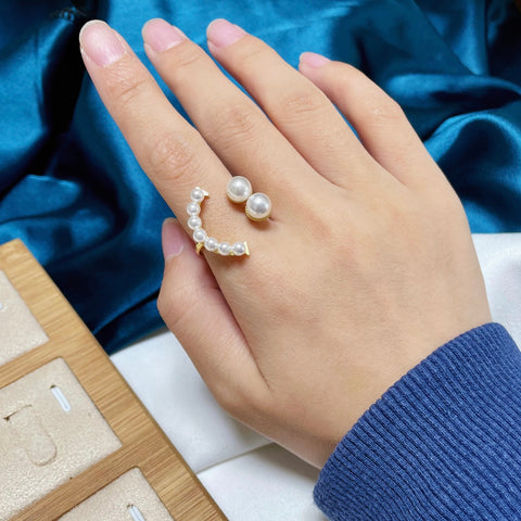Ring 925 Sterling Silver Accessories 3mm+6mm (Pearls Not Included)