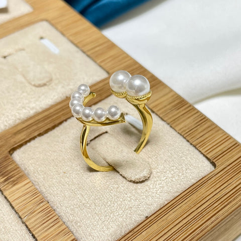 Ring 925 Sterling Silver Accessories 3mm+6mm (Pearls Not Included)