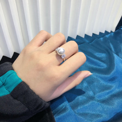 Ring 925 Sterling Silver Accessories 10mm (Pearls Not Included)