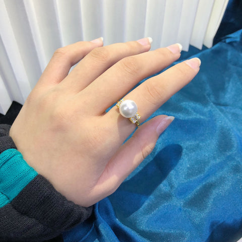 Ring 925 Sterling Silver Accessories 10mm (Pearls Not Included)