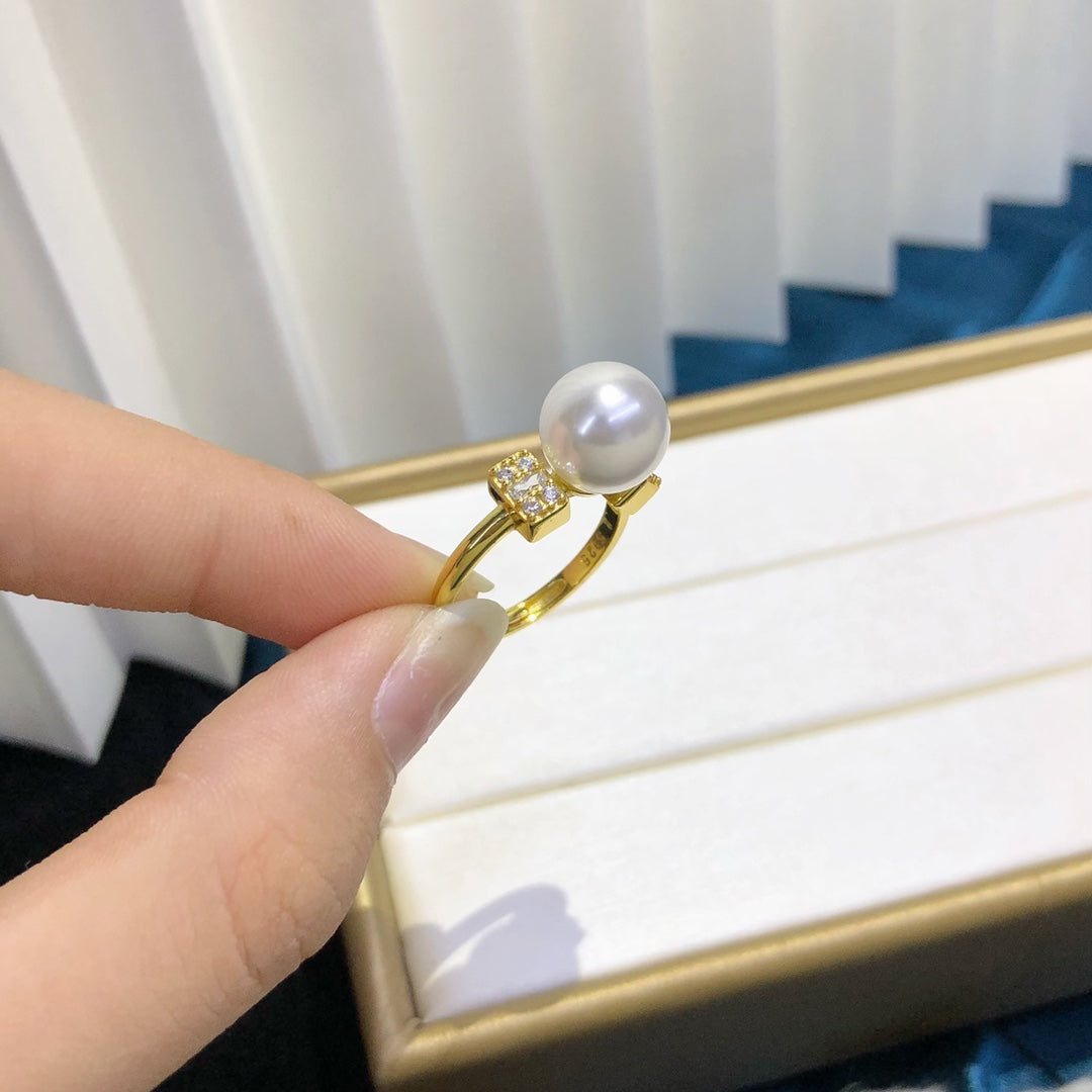 Ring 925 Sterling Silver Accessories 10mm (Pearls Not Included)