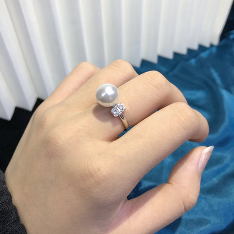 Ring 925 Sterling Silver Accessories 10mm (Pearls Not Included)