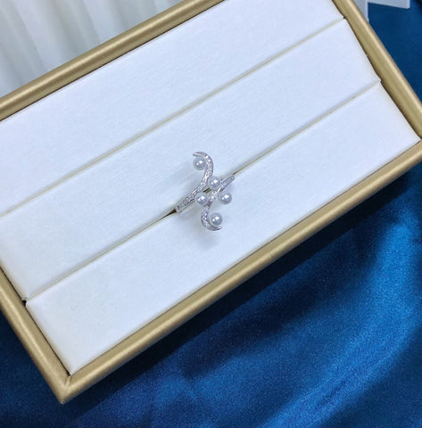 Ring 925 Sterling Silver Accessories 4mm (Pearls Not Included)