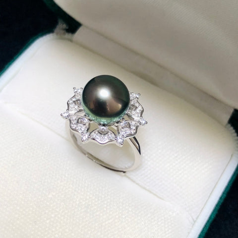 Ring 925 Sterling Silver Accessories 10mm (Pearls Not Included)