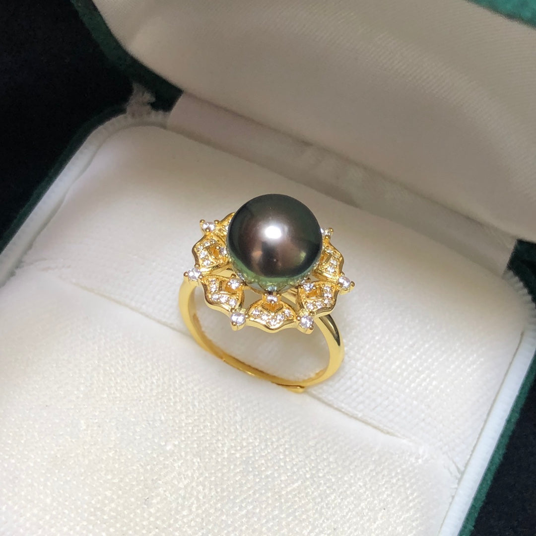 Ring 925 Sterling Silver Accessories 10mm (Pearls Not Included)