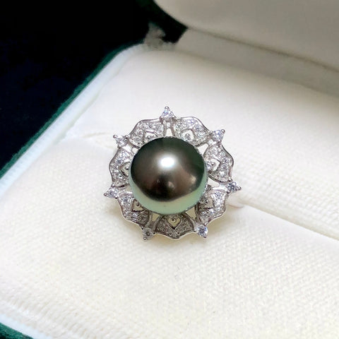 Ring 925 Sterling Silver Accessories 10mm (Pearls Not Included)