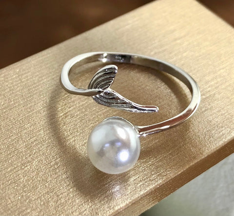 Mermaid Tail Ring 925 Sterling Silver Accessories 7mm (Pearls Not Included)