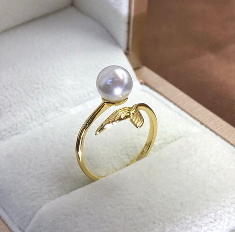 Mermaid Tail Ring 925 Sterling Silver Accessories 7mm (Pearls Not Included)