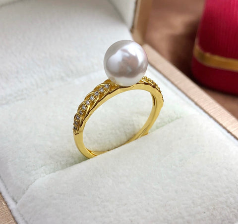 Ring 925 Sterling Silver Accessories 8mm (Pearls Not Included)