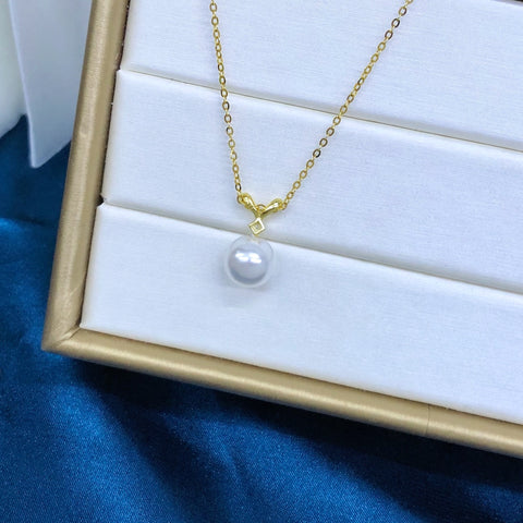 Pendant 925 Sterling Silver Accessories 9mm (Pearls Not Included)