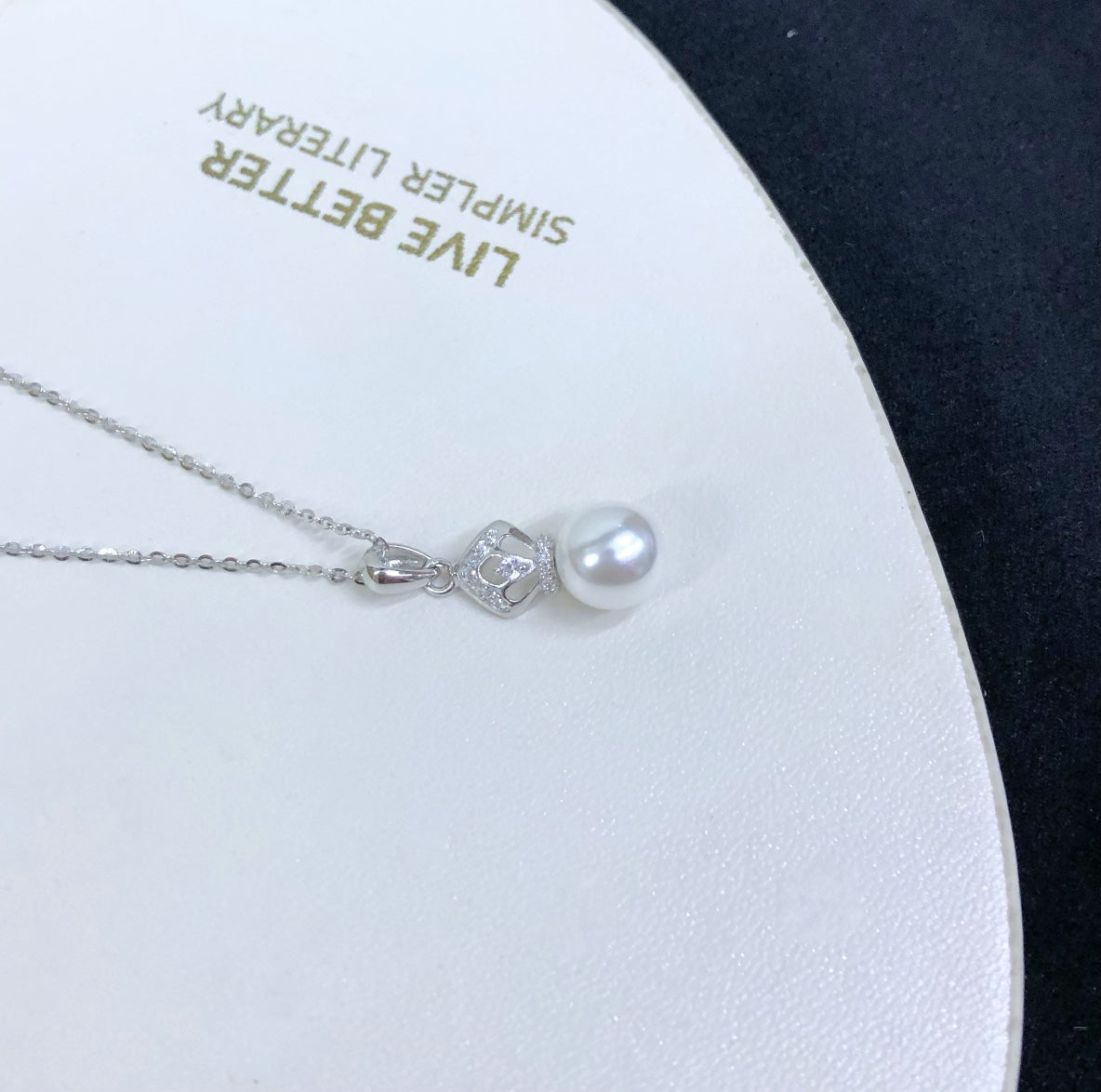 Pendant 925 Sterling Silver Accessories 8mm (Pearls Not Included)