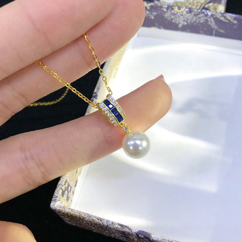 Pendant 925 Sterling Silver Accessories 8mm (Pearls Not Included)