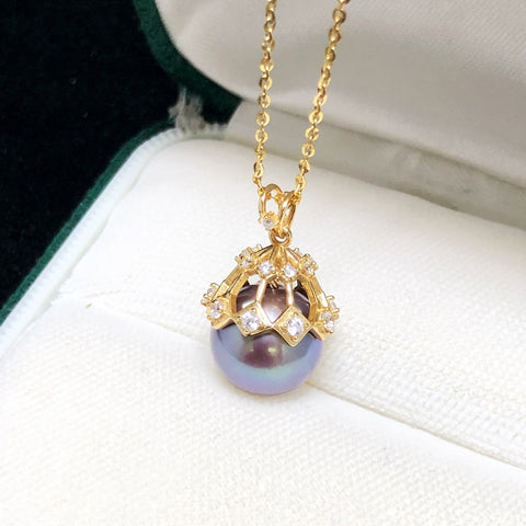 Pendant 925 Sterling Silver Accessories 11mm (Pearls Not Included)