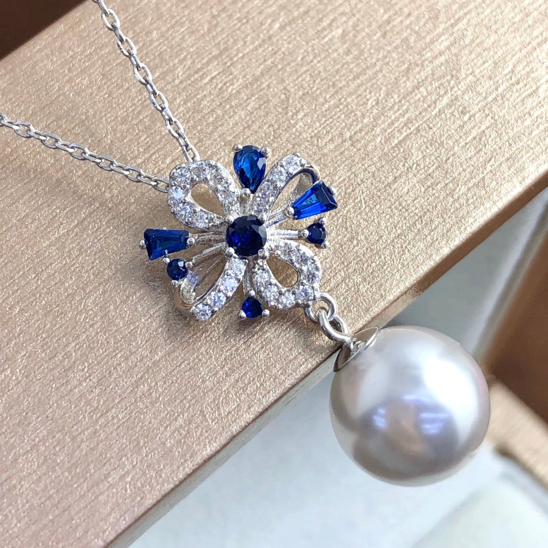 Pendant 925 Sterling Silver Accessories 10mm (Pearls Not Included)