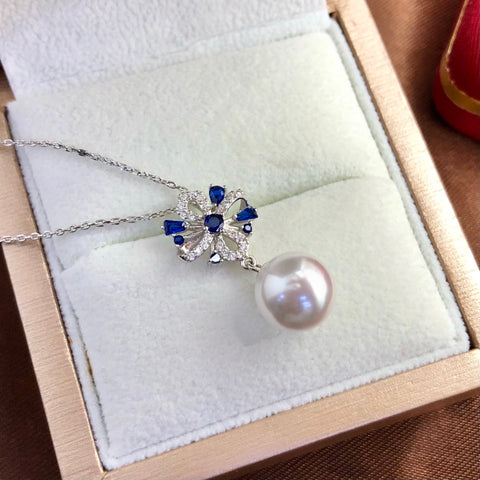 Pendant 925 Sterling Silver Accessories 10mm (Pearls Not Included)