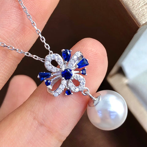 Pendant 925 Sterling Silver Accessories 10mm (Pearls Not Included)