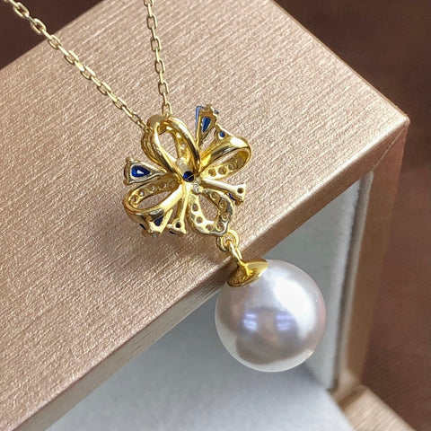 Pendant 925 Sterling Silver Accessories 10mm (Pearls Not Included)