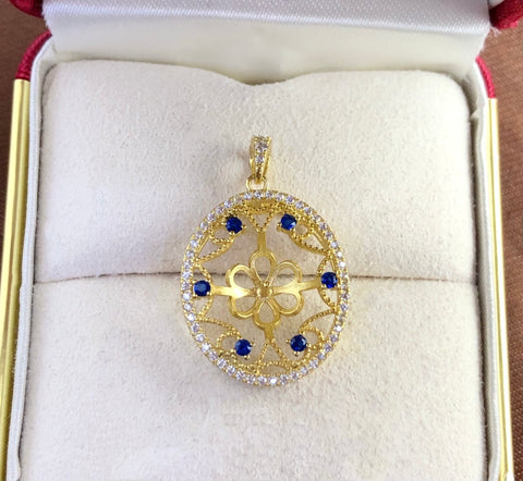 Round Pendant 925 Sterling Silver Accessories 10mm (Pearls Not Included)