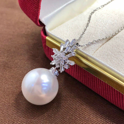 Pendant 925 Sterling Silver Accessories 13mm (Pearls Not Included)
