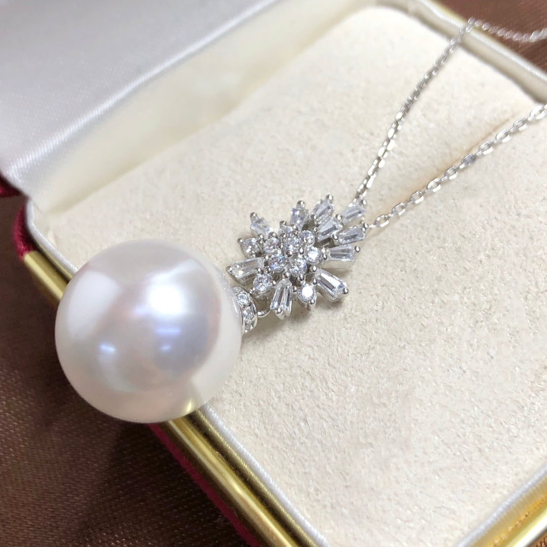 Pendant 925 Sterling Silver Accessories 13mm (Pearls Not Included)