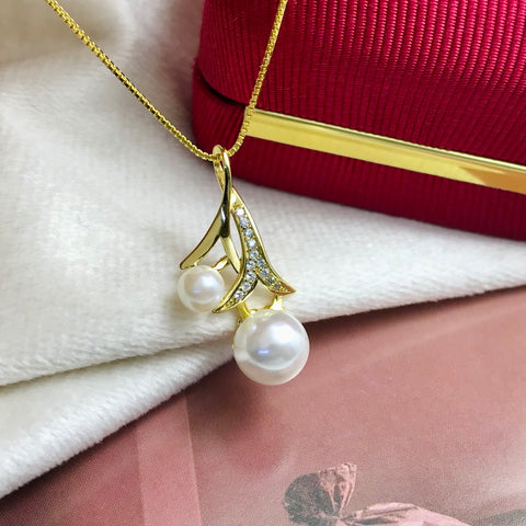 Pendant 925 Sterling Silver Accessories 4mm+8mm (Pearls Not Included)