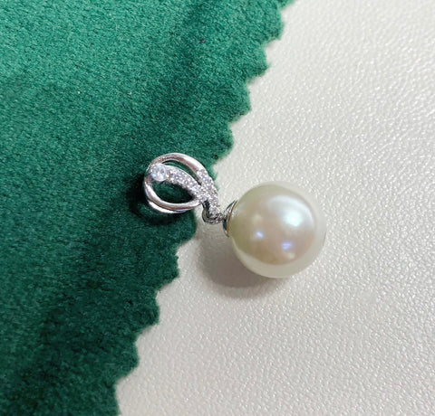 Pendant 925 Sterling Silver Accessories 10mm (Pearls Not Included)